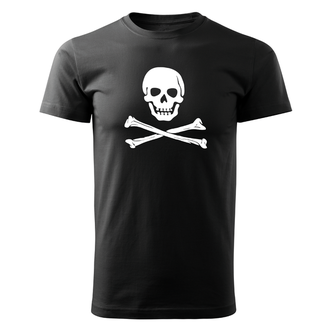 DRAGOWA tricou pirat, negru 160g/m2