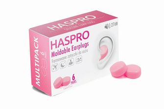 Dopuri de urechi din silicon HASPRO 6P, roz