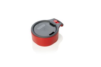 humangear CupCUP Cupă de drumeție 2 în 1 cu ceașcă suplimentară integrată și capac roșu cărbune