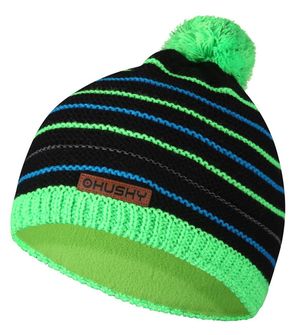 Șapcă pentru copii Husky Cap 34, negru/verde neon
