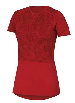 Husky Merino Merino Thermal Underwear tricou cu mânecă scurtă pentru femei roșu