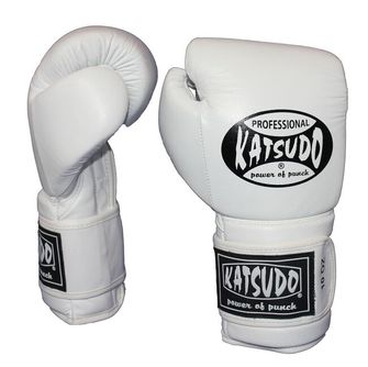 Mănuși de box Katsudo Professional II, albe