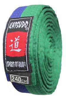 Centura Katsudo Judo verde-albastră