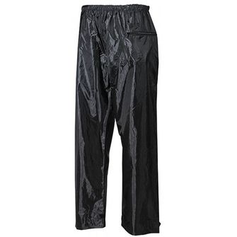 Pantaloni MFH impermeabili din poliester cu PVC, negru