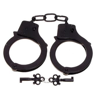 MFH Cătușe polițienești cu două chei, negru