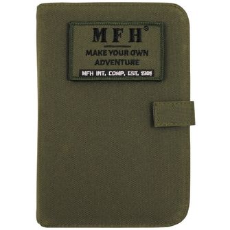 MFH Servieta cu notebook A6, verde OD