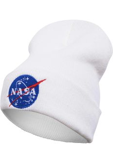 NASA Beanie Insignia căciulă de iarnă, albă