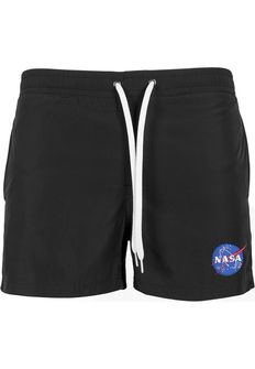 NASA costum de baie pentru bărbați EMB logo, negru