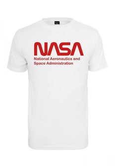NASA tricou pentru bărbați Wormlogo, alb