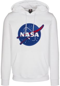 NASA Southpole Insignia Logo hanorac cu glugă pentru bărbați, alb