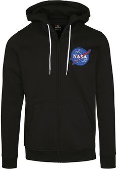 NASA Southpole hanorac cu fermoar pentru bărbați cu glugă, negru