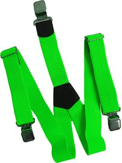 Bretele natur pentru pantaloni, neon verde