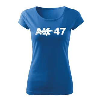 DRAGOWA Tricou de damă AK47, albastru 150g/m2