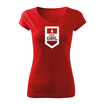 DRAGOWA Tricou de damă Army Girl, rosu 150g/m2