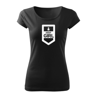 DRAGOWA Tricou de damă Army Girl, negru 150g/m2