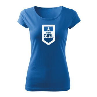 DRAGOWA Tricou de damă Army Girl, albastru 150g/m2