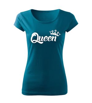 DRAGOWA tricou de damă queen, petrol blue 150g/m2