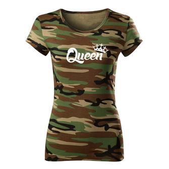 DRAGOWA tricou de damă camuflaj queen, 150g/m2