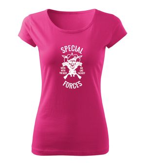 DRAGOWA tricou de damă special forces, roz150g/m2