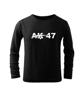 DRAGOWA Tricouri lungi copii AK47, negru