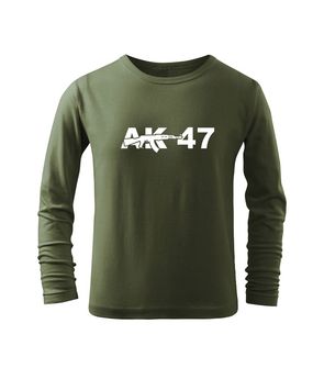 DRAGOWA Tricouri lungi copii AK47, măsliniu