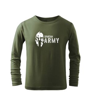 DRAGOWA Tricouri lungi copii Spartan army, măsliniu