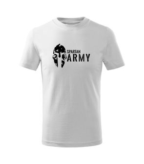 DRAGOWA Tricou de copii scurt Spartan army, alb