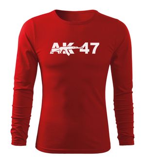 DRAGOWA Fit-T tricou cu mânecă lungă ak47, rosu 160g/m2