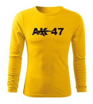 DRAGOWA Fit-T tricou cu mânecă lungă ak47, galben 160g/m2