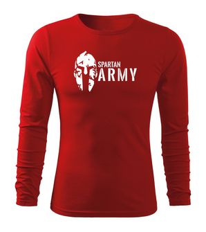 DRAGOWA Fit-T tricou cu mânecă lungă spartan army, rosu 160g/m2