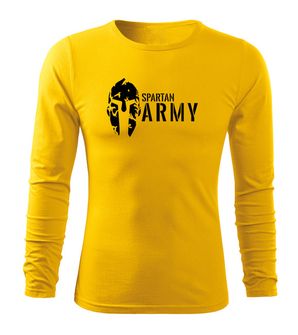 DRAGOWA Fit-T tricou cu mânecă lungă spartan army, galben 160g/m2