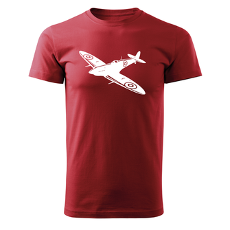 DRAGOWA tricou avion, rosu 160g/m2