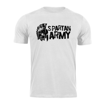 Tricou scurt DRAGOWA spartan army Aristón, alb 160g/m2