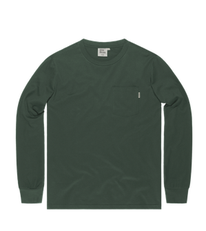 Tricou cu mânecă lungă și buzunare Grant Industries Vintage, gri-verde