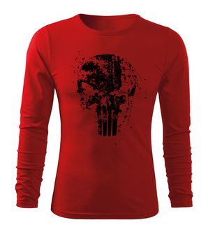 DRAGOWA Fit-T tricou cu mânecă lungă Frank The Punisher, rosu 160g/m2