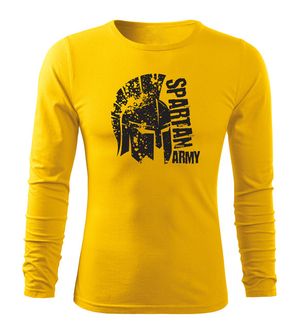 DRAGOWA Fit-T tricou cu mânecă lungă León, galben 160g/m2