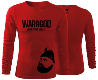 WARAGOD Fit-T tricou cu mânecă lungă StrongMERCH, rosu 160g/m2