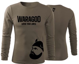 WARAGOD Fit-T tricou cu mânecă lungă StrongMERCH, oliv 160g/m2