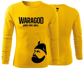 WARAGOD Fit-T tricou cu mânecă lungă StrongMERCH, galben 160g/m2