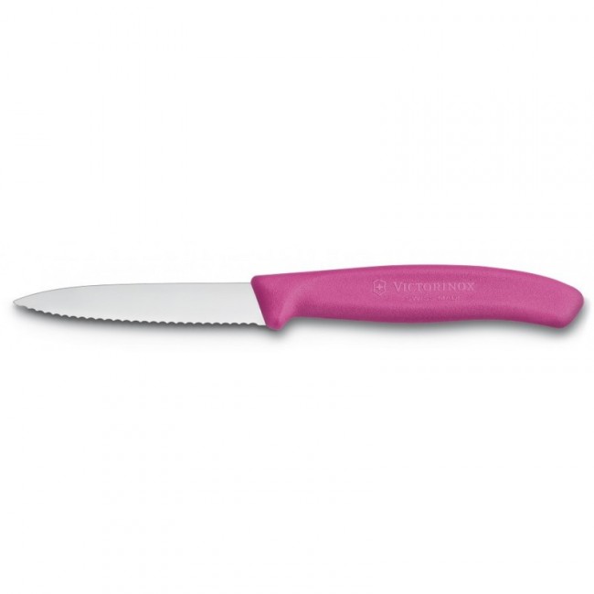 Victorinox cuțit de bucătărie universal 19cm zimțat roz