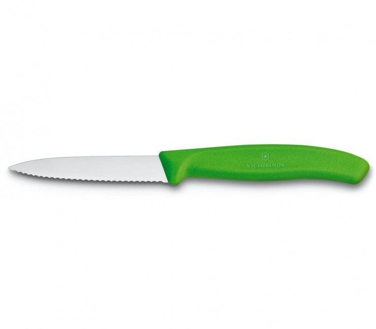 Victorinox cuțit de bucătărie universal 19cm zimțat verde