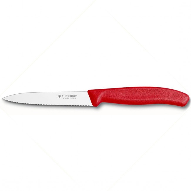 Victorinox cuțit de bucătărie universal 19cm zimțat roșu