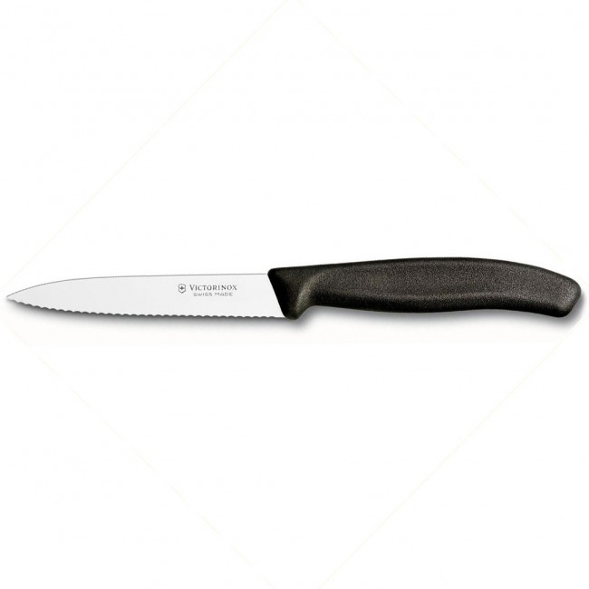 Victorinox cuțit de bucătărie universal 19cm zimțat negru