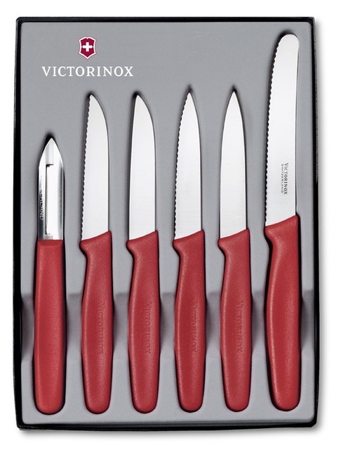 Victorinox set de cuțite 6 piese, roșu